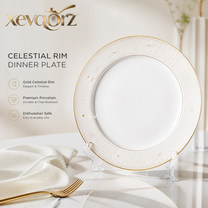𝒙𝒆𝒗𝒒𝒐𝒓𝒛™ Celestial Rim Dinner Plate