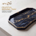 𝒙𝒆𝒗𝒒𝒐𝒓𝒛™ Celestial Marble-Look Serving Tray — view 1