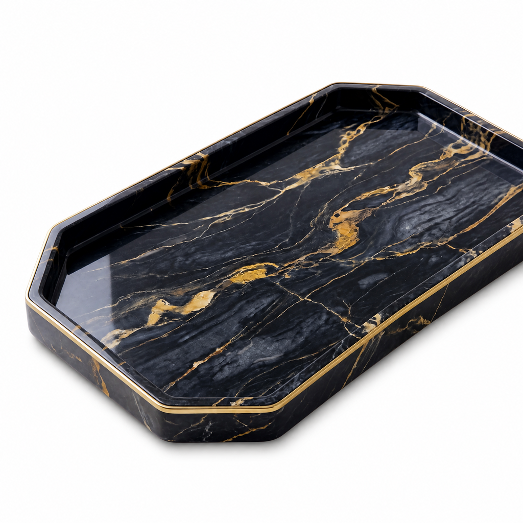 𝒙𝒆𝒗𝒒𝒐𝒓𝒛™ Celestial Marble-Look Serving Tray — view 5