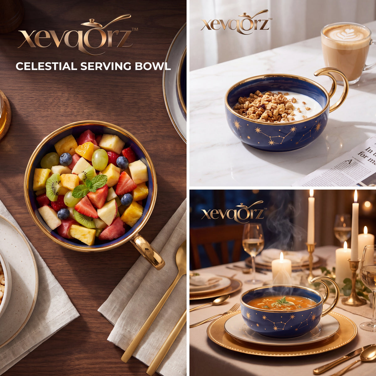 𝒙𝒆𝒗𝒒𝒐𝒓𝒛™ Celestial Star Serving Bowl — view 1