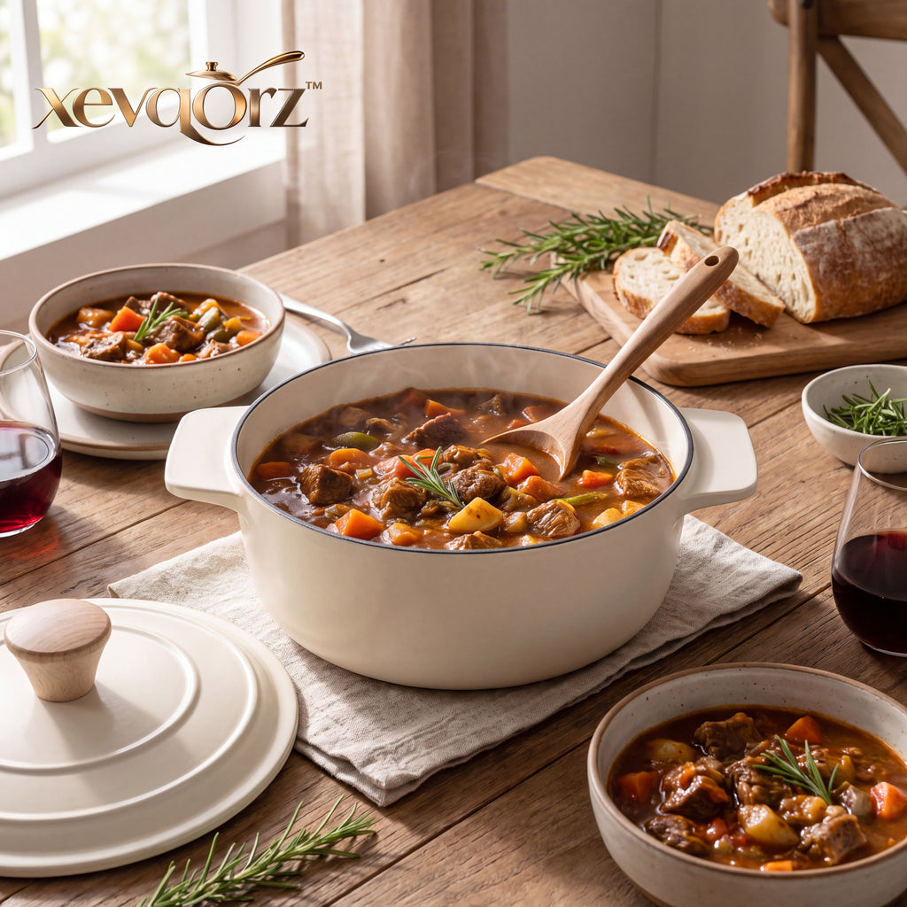 𝒙𝒆𝒗𝒒𝒐𝒓𝒛™ Matte Enamel Casserole Pot — view 3