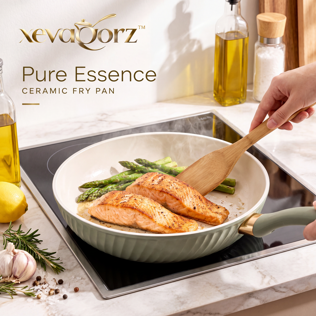 𝒙𝒆𝒗𝒒𝒐𝒓𝒛™ Pure Essence Ceramic Fry Pan — view 3