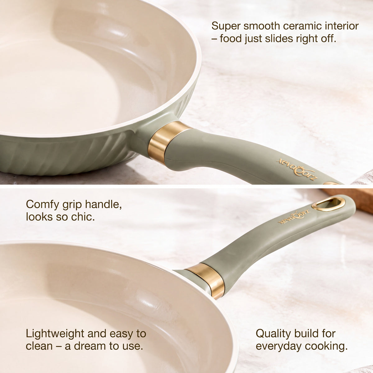 𝒙𝒆𝒗𝒒𝒐𝒓𝒛™ Pure Essence Ceramic Fry Pan — view 4