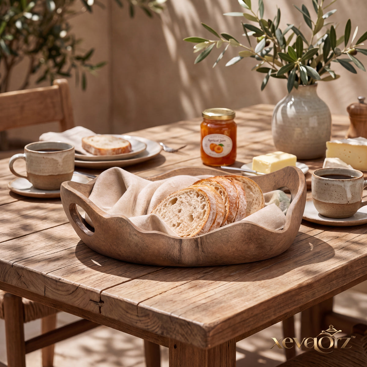 𝒙𝒆𝒗𝒒𝒐𝒓𝒛™ Driftwood Round Bread Basket — view 3