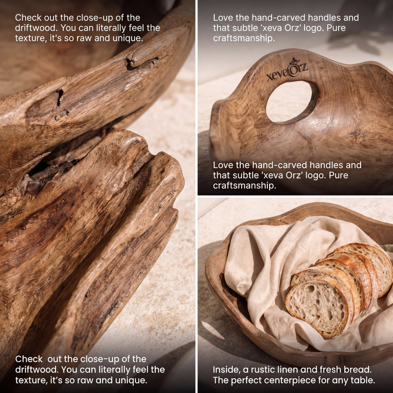 𝒙𝒆𝒗𝒒𝒐𝒓𝒛™ Driftwood Round Bread Basket