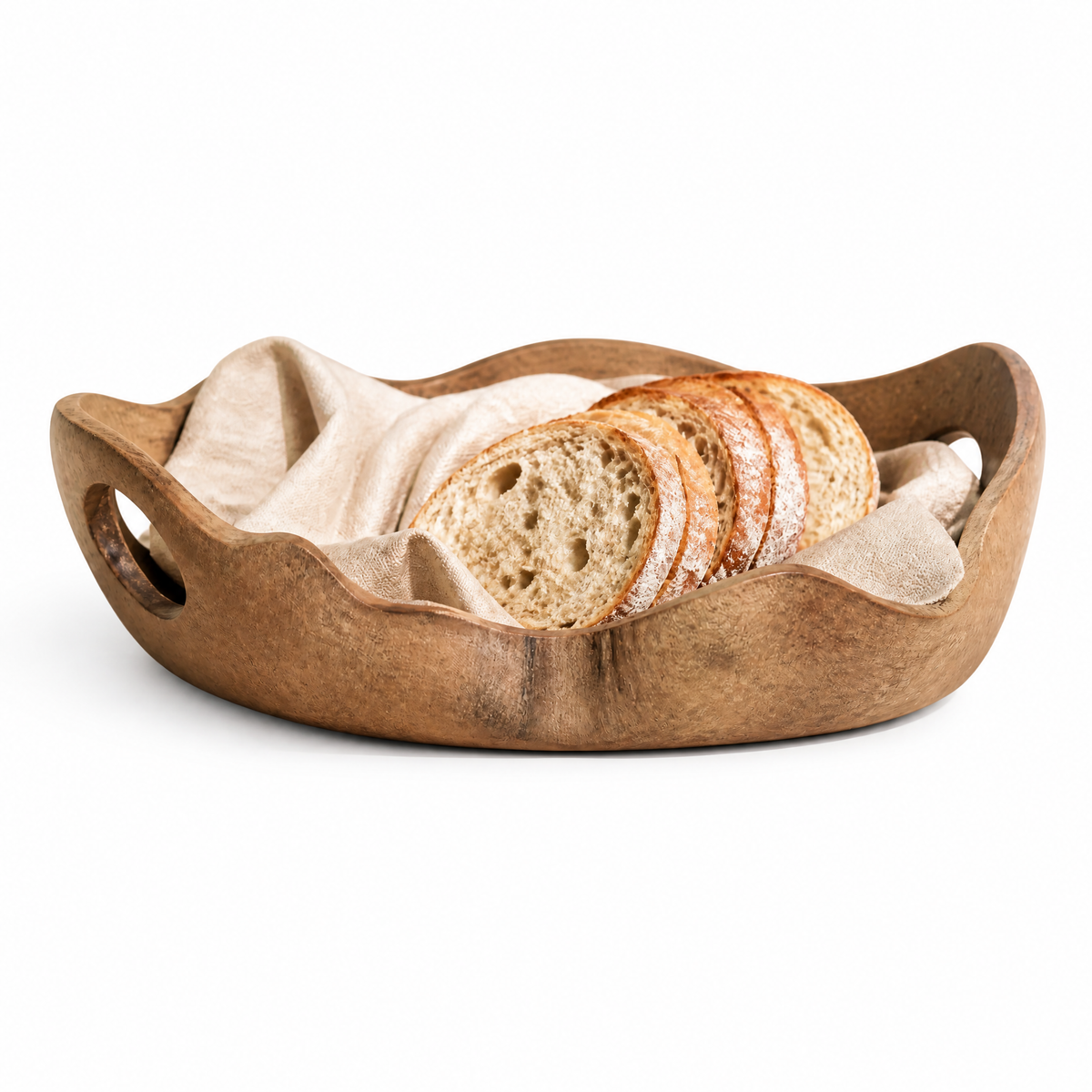 𝒙𝒆𝒗𝒒𝒐𝒓𝒛™ Driftwood Round Bread Basket — view 5