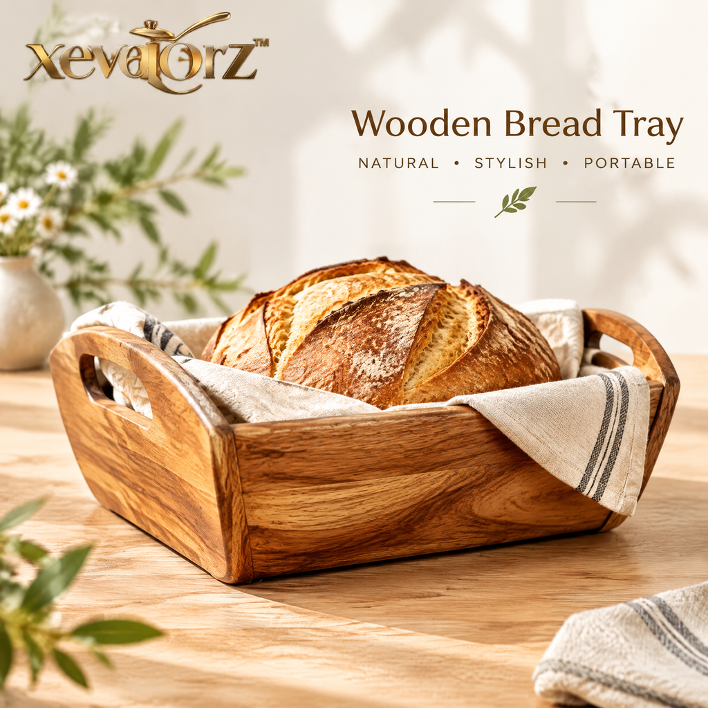 𝒙𝒆𝒗𝒒𝒐𝒓𝒛™ Harvest Wooden Bread Tray — view 1