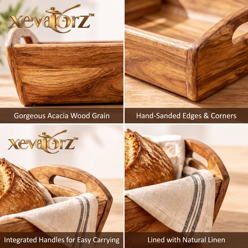 𝒙𝒆𝒗𝒒𝒐𝒓𝒛™ Harvest Wooden Bread Tray